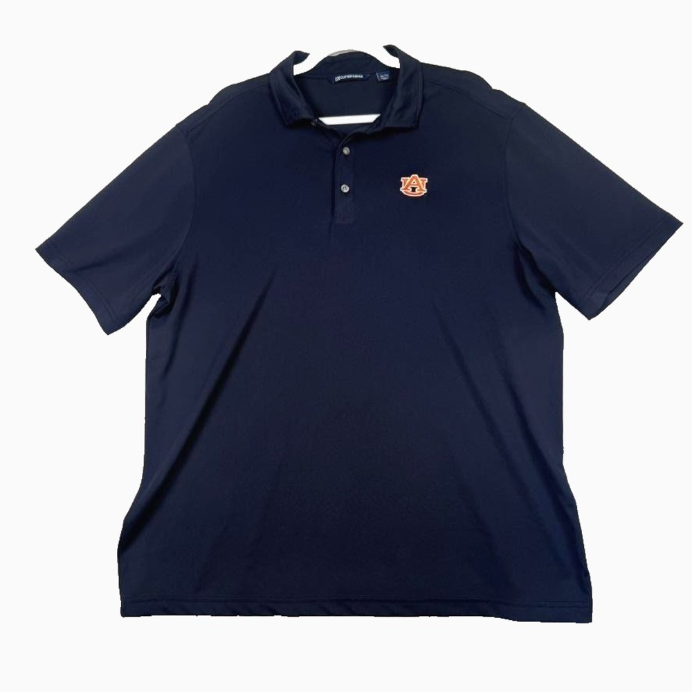 Auburn Tigers Shirt Mens XL Navy Blue NCAA College Football Polo Cutter Buck